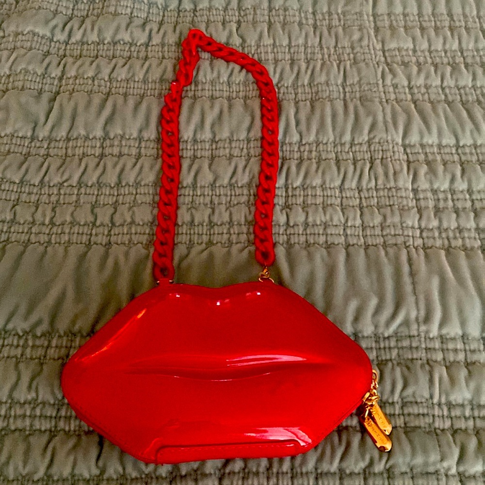 Never used Betsy Johnson red Lip Purse